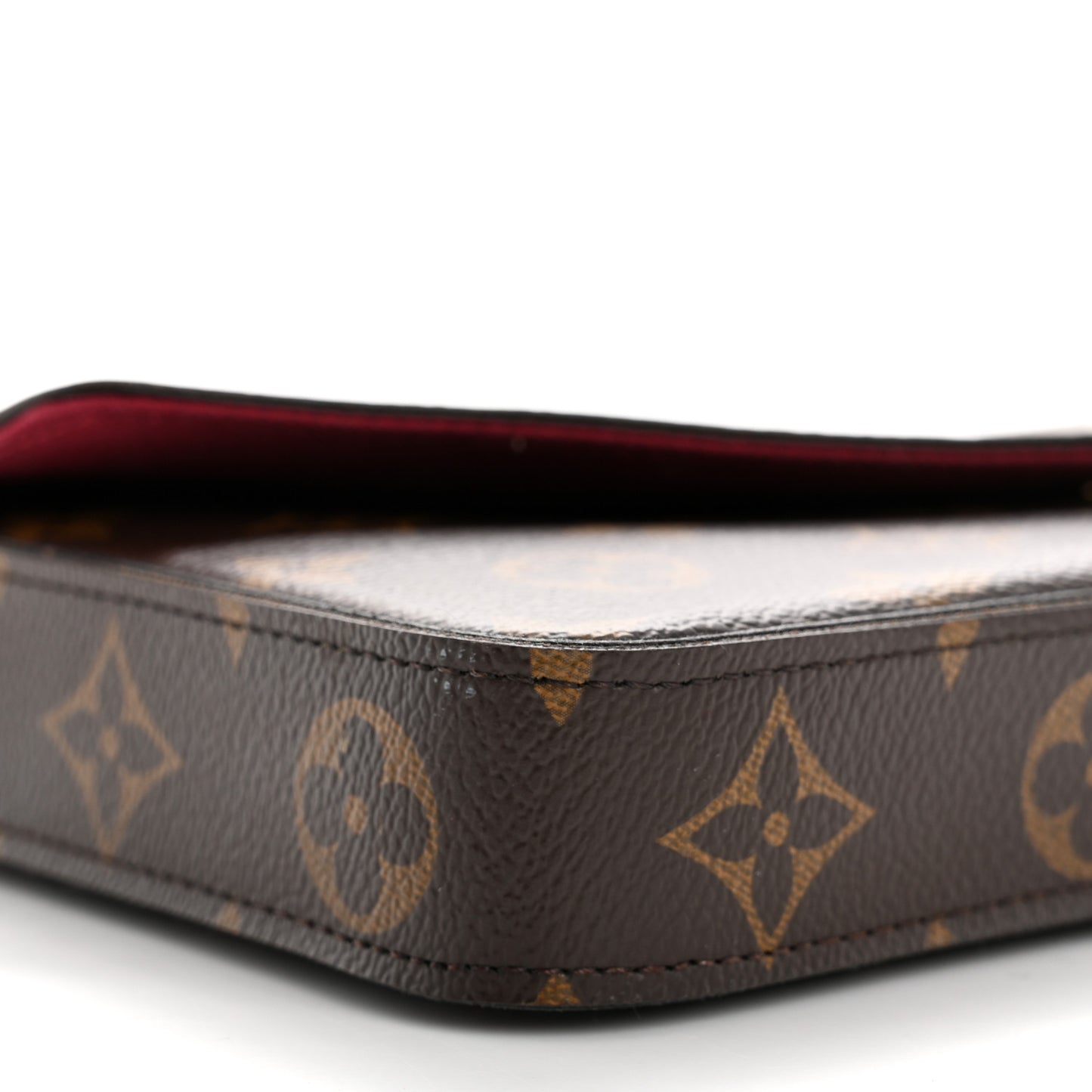 Monogram Pochette Felicie Chain Wallet Fuchsia