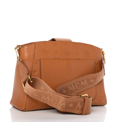MCM Calfskin Ottomar Essential Crossbody Bag Cognac 3 of 10