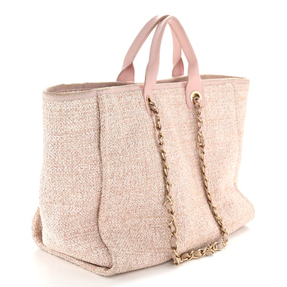 Chanel Straw Lurex Large Deauville Tote Pink 2 of 11