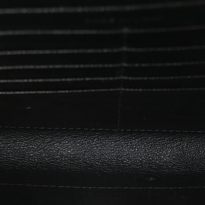 Saint Laurent Grain De Poudre Matelasse Chevron Monogram Chain Wallet Black 5 of 12