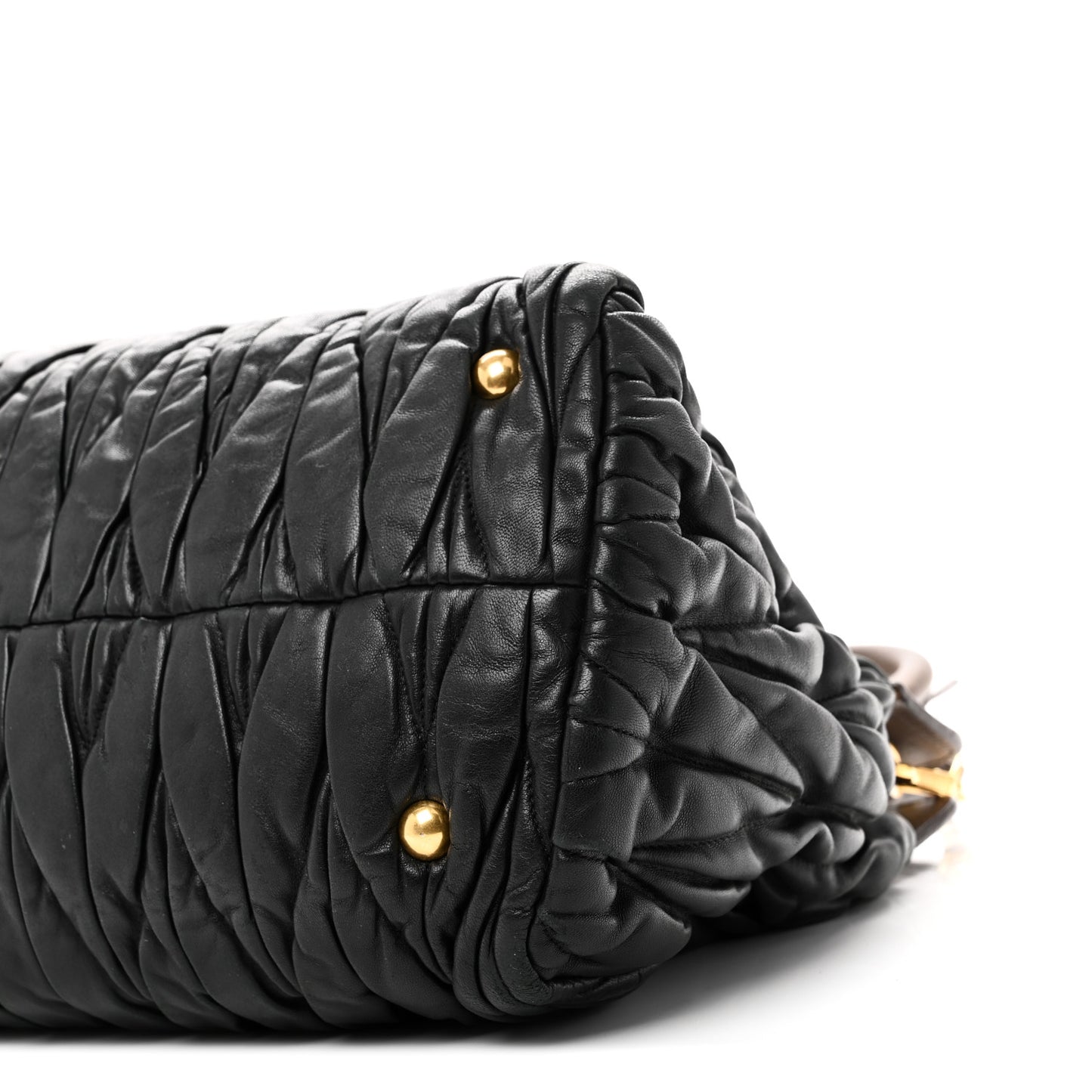 Nappa Matelasse Turnlock Hobo Black Brown