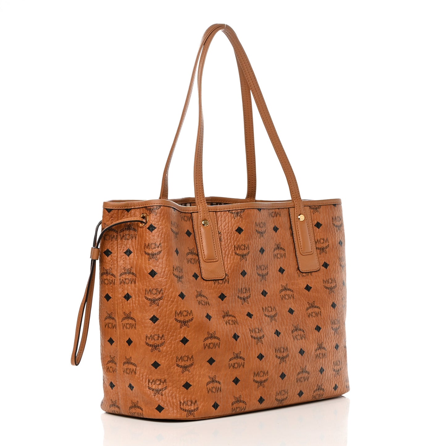 Visetos Medium Liz Reversible Shopper Tote Cognac