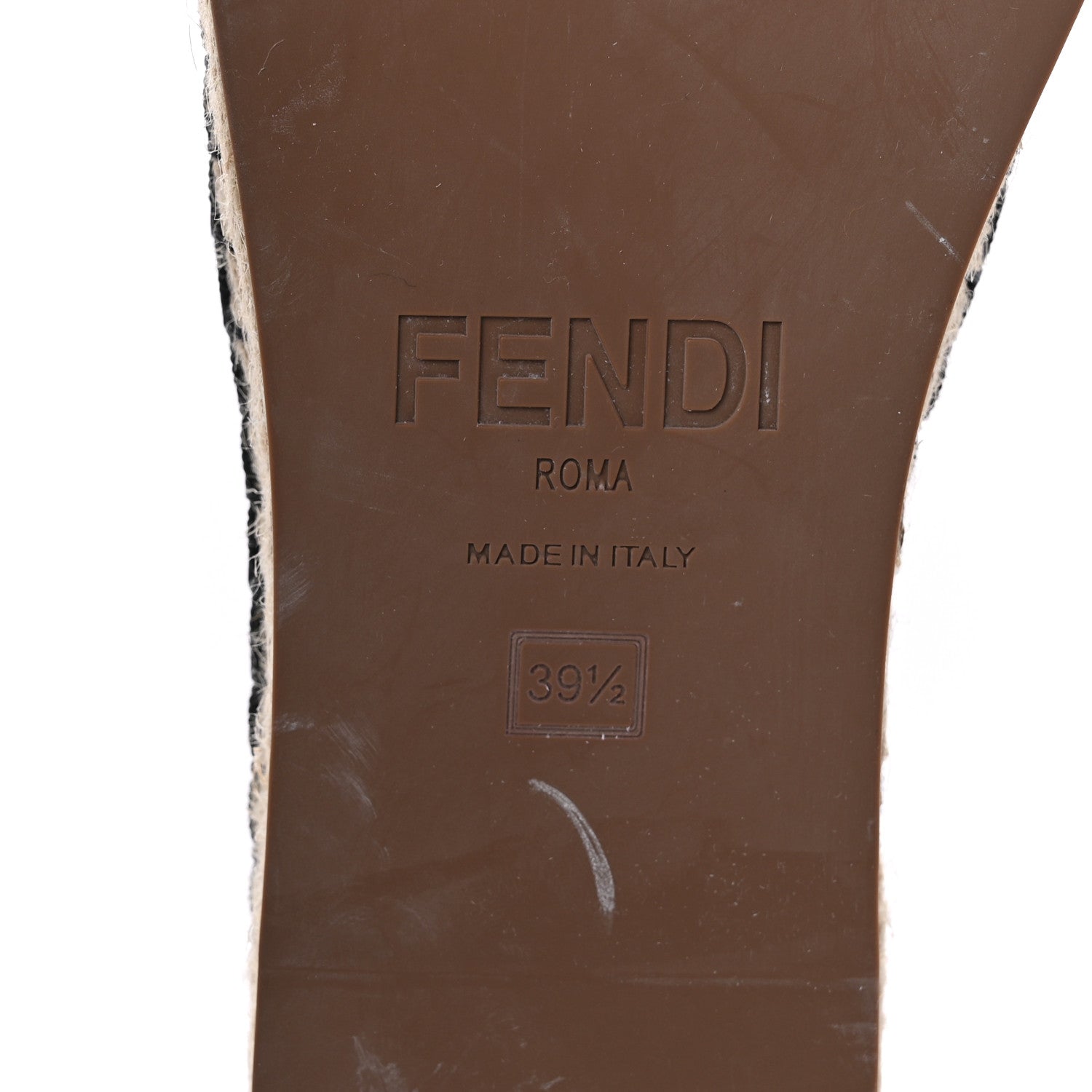 Fendi Canvas Mesh FF Colibri Espadrilles 39.5 Black Tobacco Moro 6 of 7