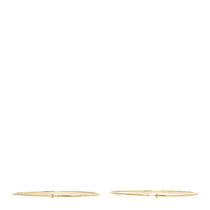 Tiffany 18K Yellow Gold Diamond Large Elsa Peretti Hoop Earrings 3 of 4