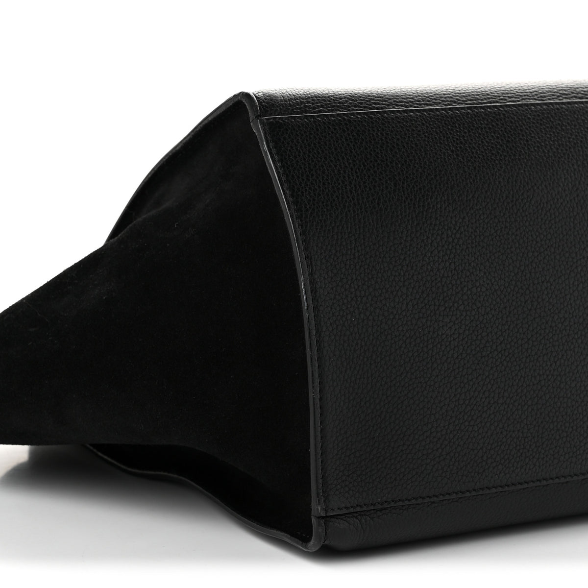 Celine Drummed Calfskin Suede Large Trapeze Black 8 of 9