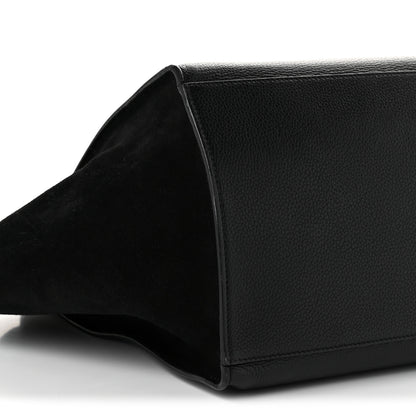 Celine Drummed Calfskin Suede Large Trapeze Black 8 of 9