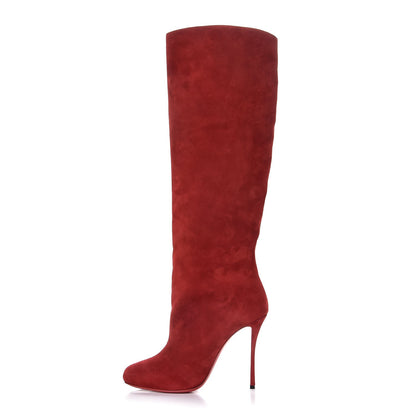 Christian Louboutin Veau Velours Vitish 100 Boots 42 Carmin 1 of 12