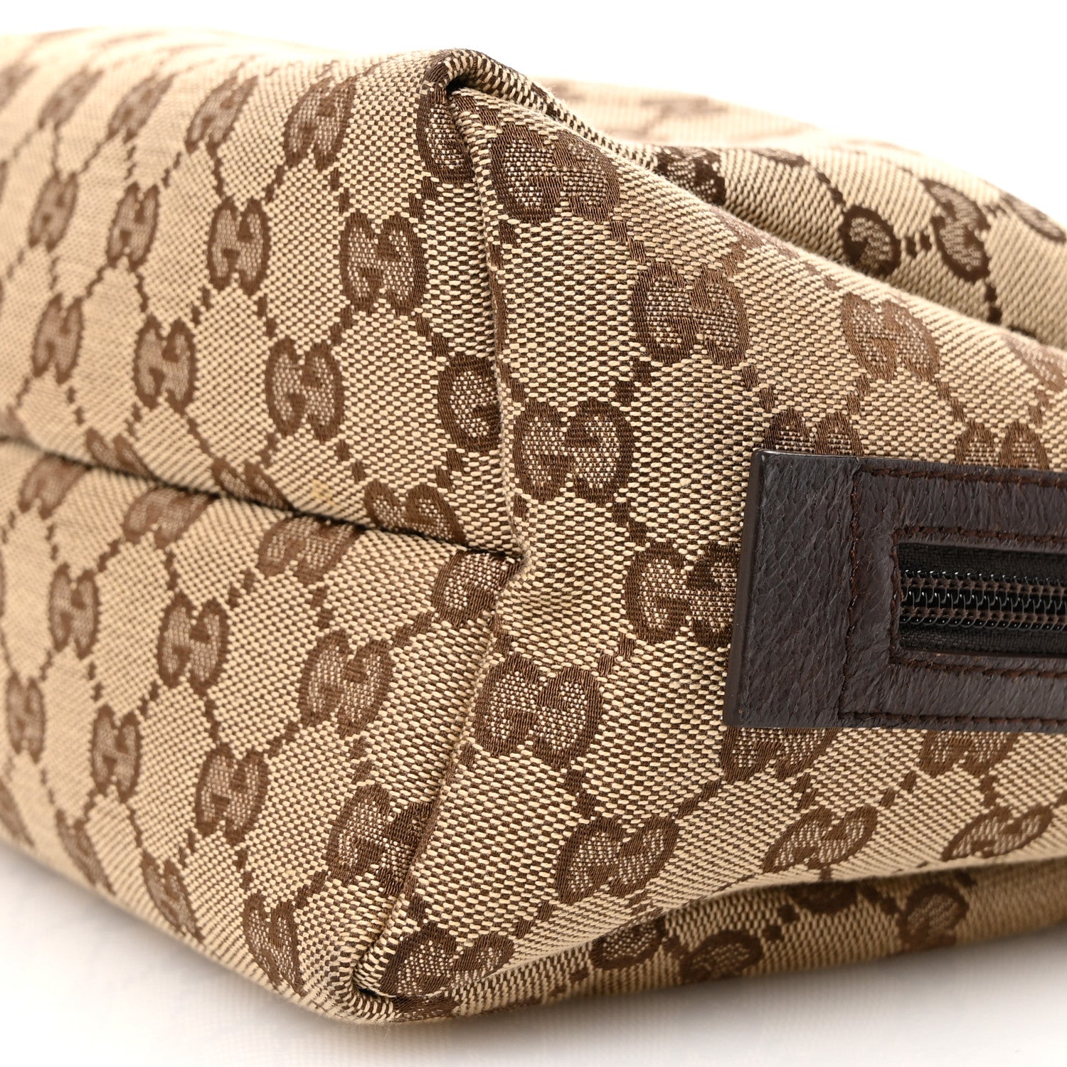 Gucci Monogram Calfskin Large Balthus Cosmetic Pouch Beige Ebony Cocoa 10 of 10