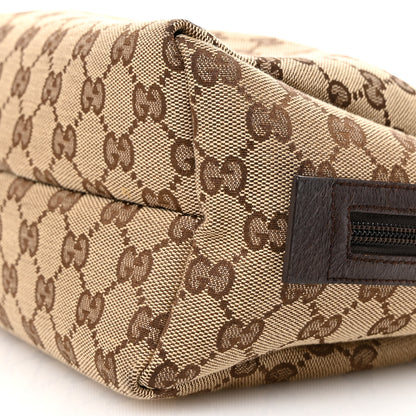 Gucci Monogram Calfskin Large Balthus Cosmetic Pouch Beige Ebony Cocoa 10 of 10