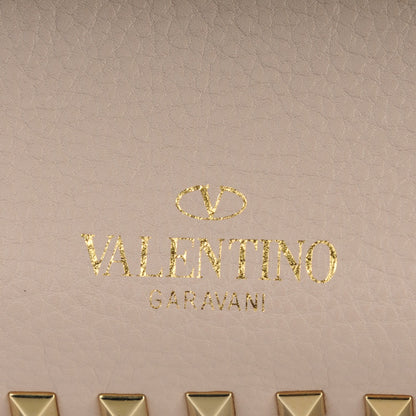 Valentino Garavani Calfskin Small Rockstud Reversible Tote Black Poudre 6 of 7
