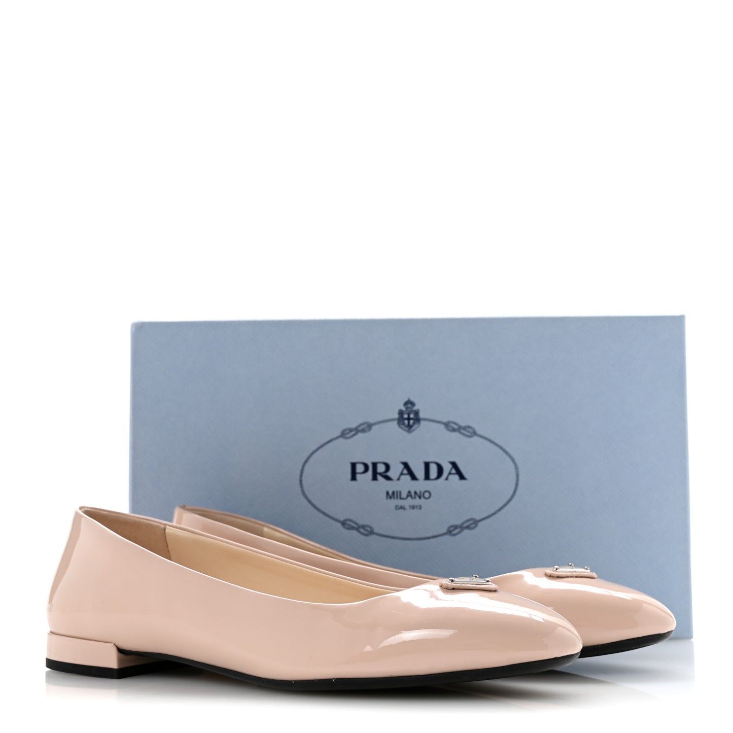 Patent Triangle Ballerina Flats Cipria 39 Cipria