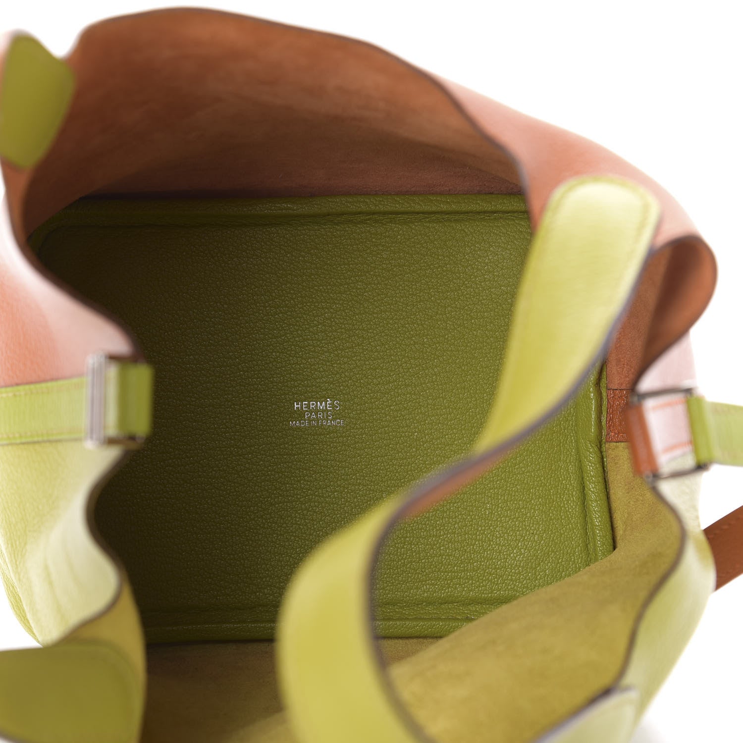 Hermes Chevre Picotin 18 PM Potiron Vert Anis 5 of 10