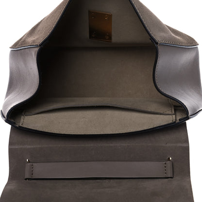 Chloe Suede Smooth Calfskin Drew Shoulder Bag Motty Grey 5 of 13