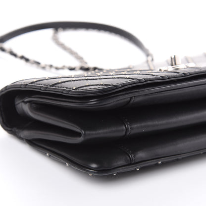 Chanel Calfskin Studded Chevron Quilted Flap Black 8 of 16
