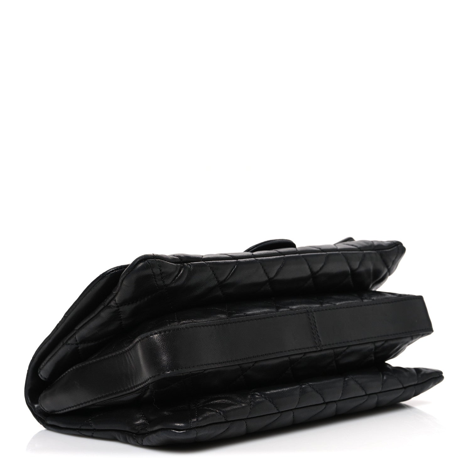 Chanel Lambskin Quilted Jumbo 3 Flap Black 4 of 11