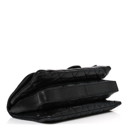 Chanel Lambskin Quilted Jumbo 3 Flap Black 4 of 11