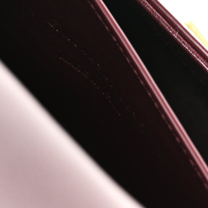 Saint Laurent Box Calfskin Mini Voltaire Top Handle Bag Cabernet 7 of 10