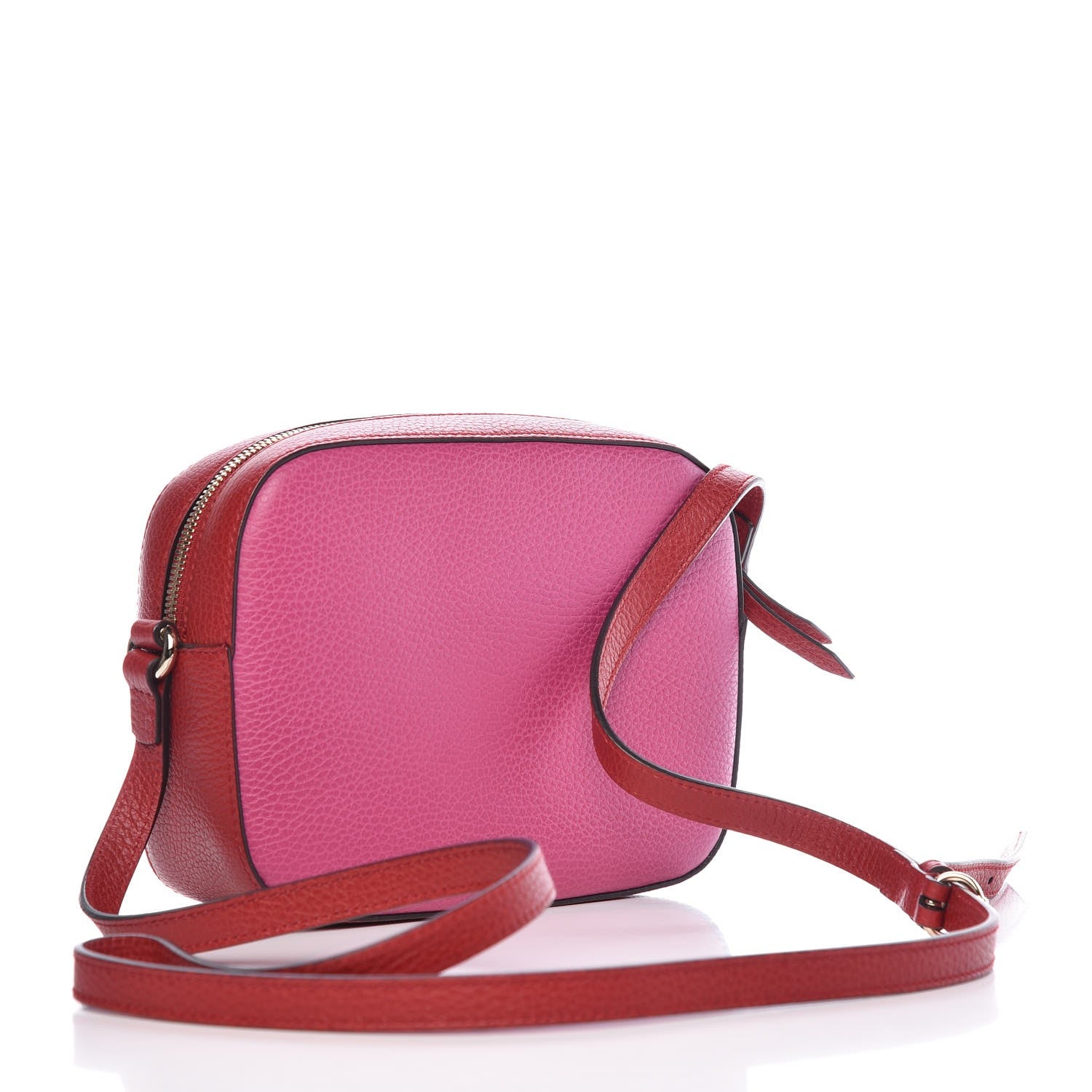 Gucci Dollar Calfskin Bi-Color Small Soho Disco Bag New Rosette Hibiscus Red 3 of 8