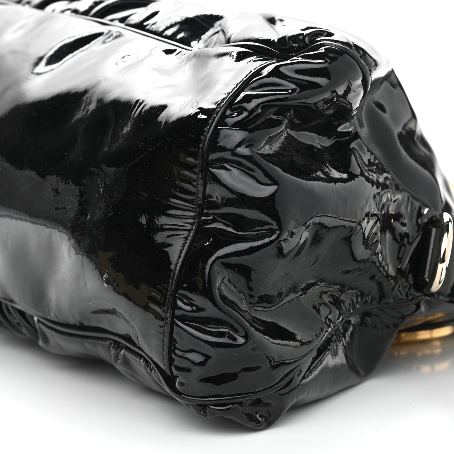 Patent Medium Hysteria Top Handle Bag Black