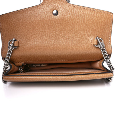 Gucci Dollar Calfskin Crystal Super Mini Dionysus Shoulder Bag Natural Tan Black Diamond 5 of 10