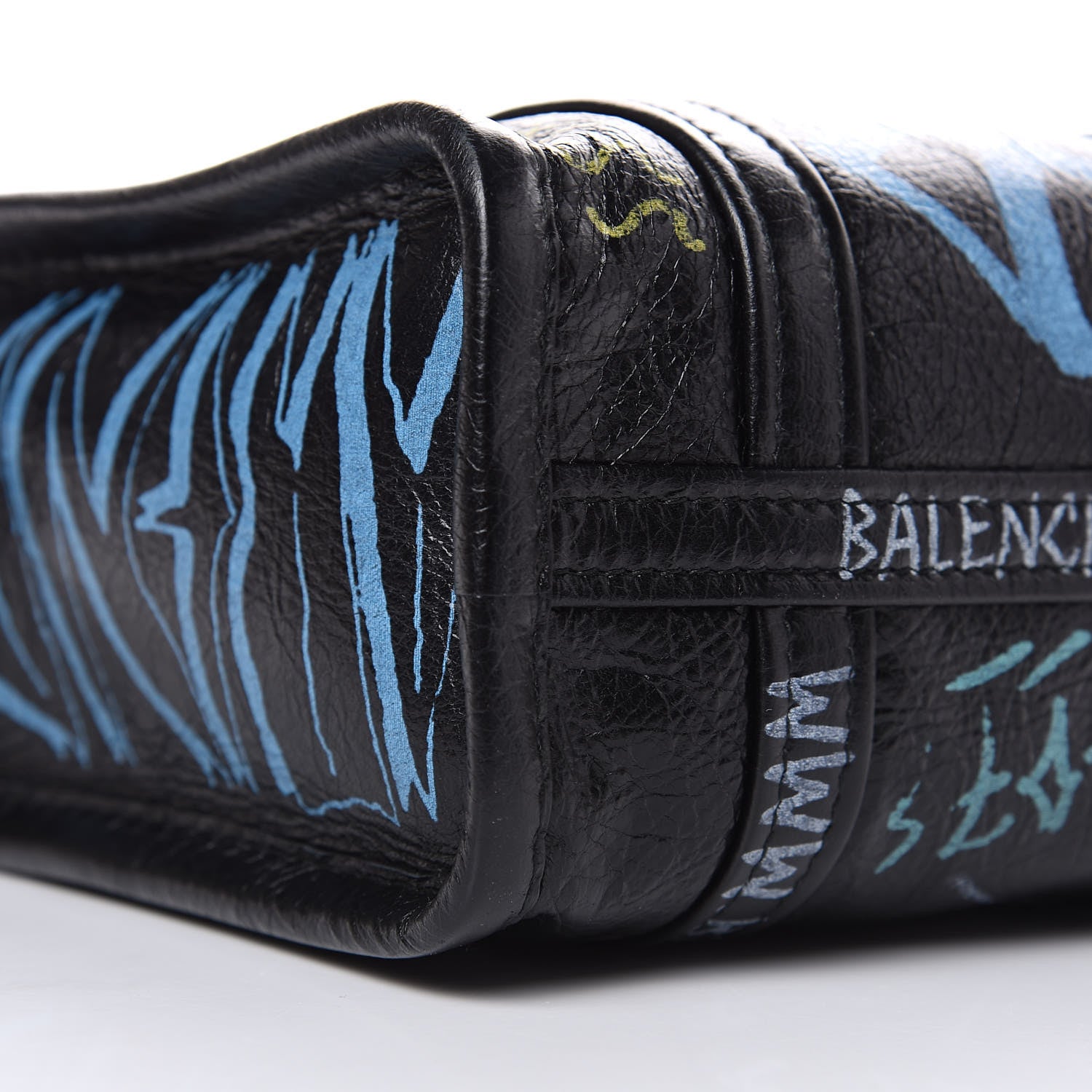 Balenciaga Agneau Arena Graffiti All Over XXS Bazar Shopper Tote Black Multicolor 8 of 9