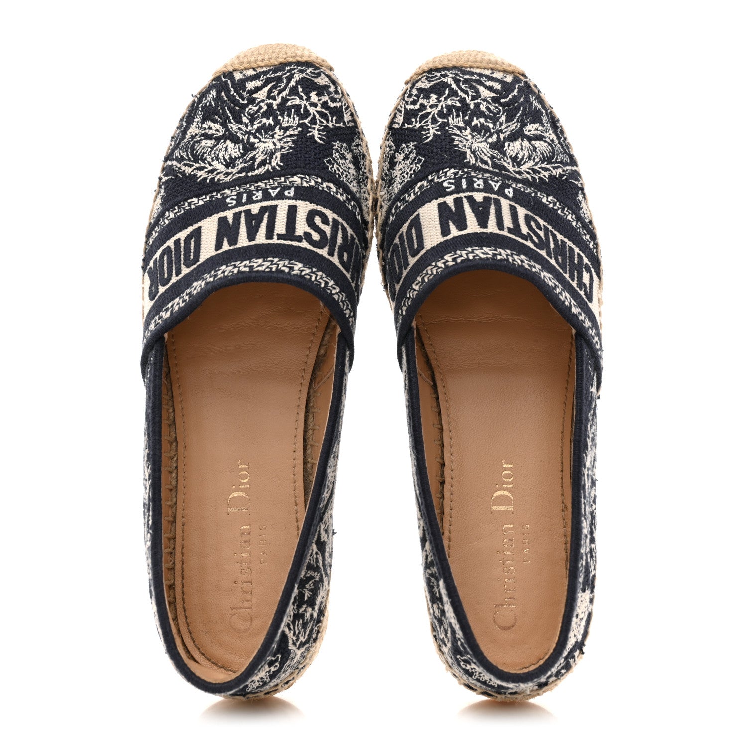 美品 Christian Dior エスパドリーユ Dロゴ サンダル 36 Christian Dior Embroidered Toile De Jouy Granville Espadrille 36