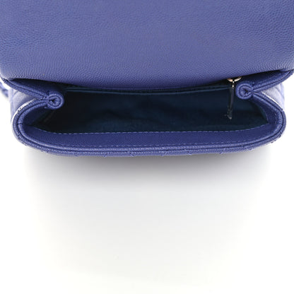 Chanel Caviar Quilted Incognito Extra Mini Coco Handle Flap Blue 4 of 4