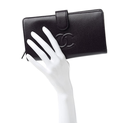 Chanel Caviar Timeless CC French Long Wallet Purple 2 of 11