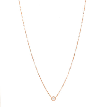 Cartier 18K Pink Gold Diamond LM D'Amour Pendant Necklace 1 of 5