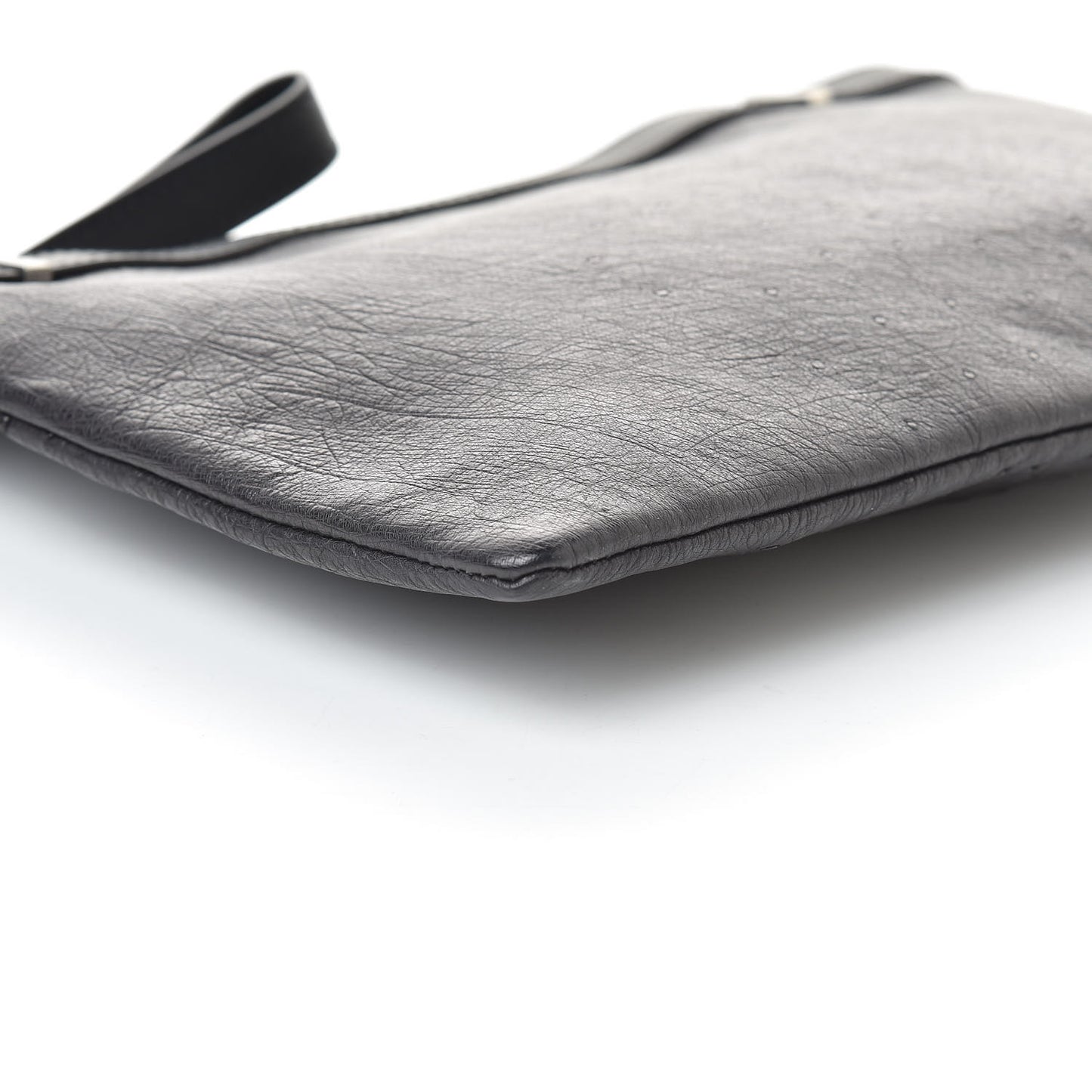 Ostrich Veau Document Case Black