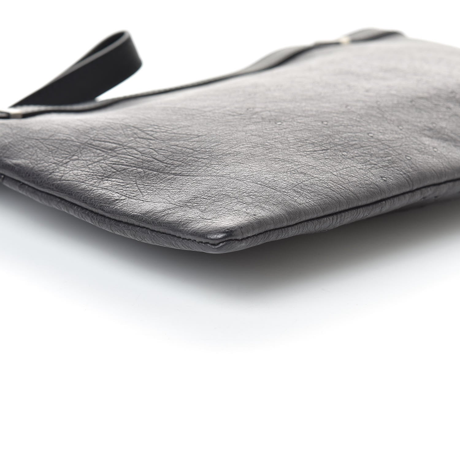 Balenciaga Ostrich Veau Document Case Black 8 of 9