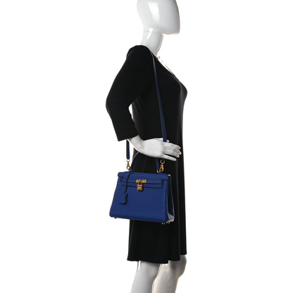 Hermes Togo Horseshoe Kelly Retourne 25 Bleu Electrique Bordeaux 3 of 38