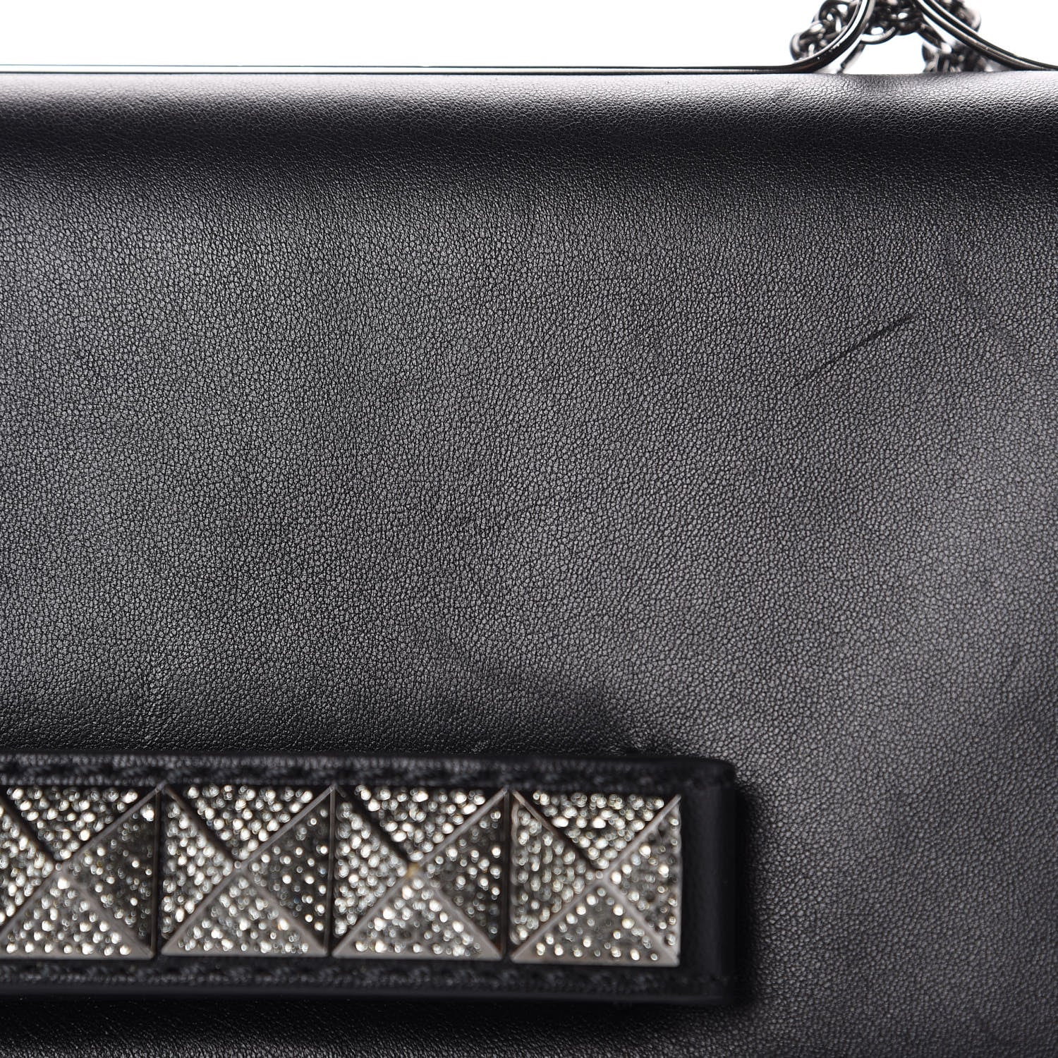 Valentino Garavani Nappa Crystal Encrusted Studs Va Va Voom Shoulder Bag Black 8 of 13