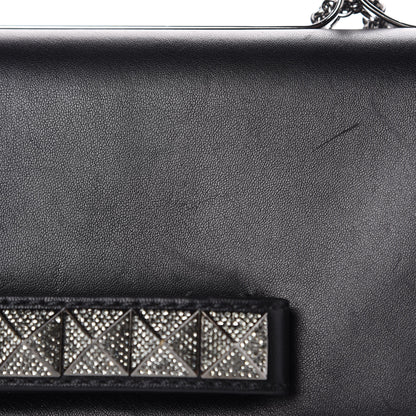 Valentino Garavani Nappa Crystal Encrusted Studs Va Va Voom Shoulder Bag Black 8 of 13