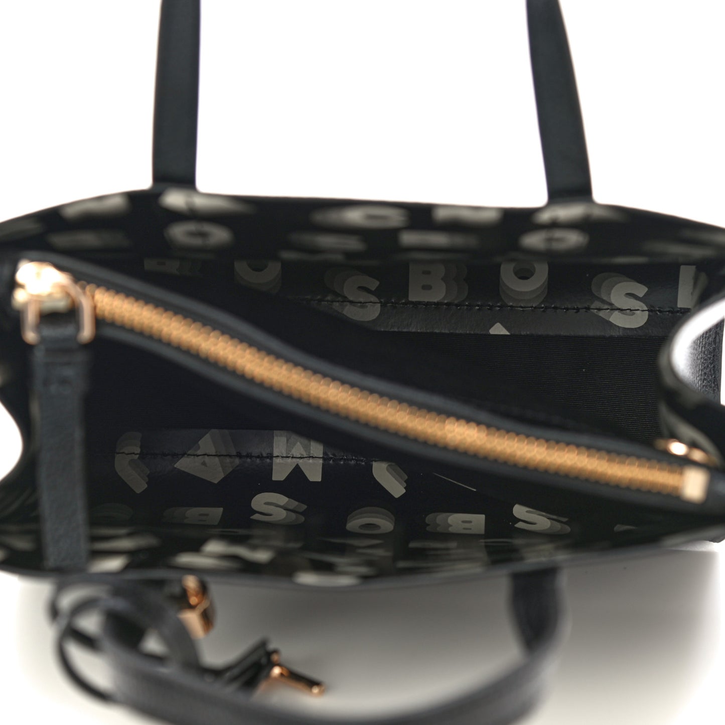 Calfskin Mini Grid Tote Bag Black