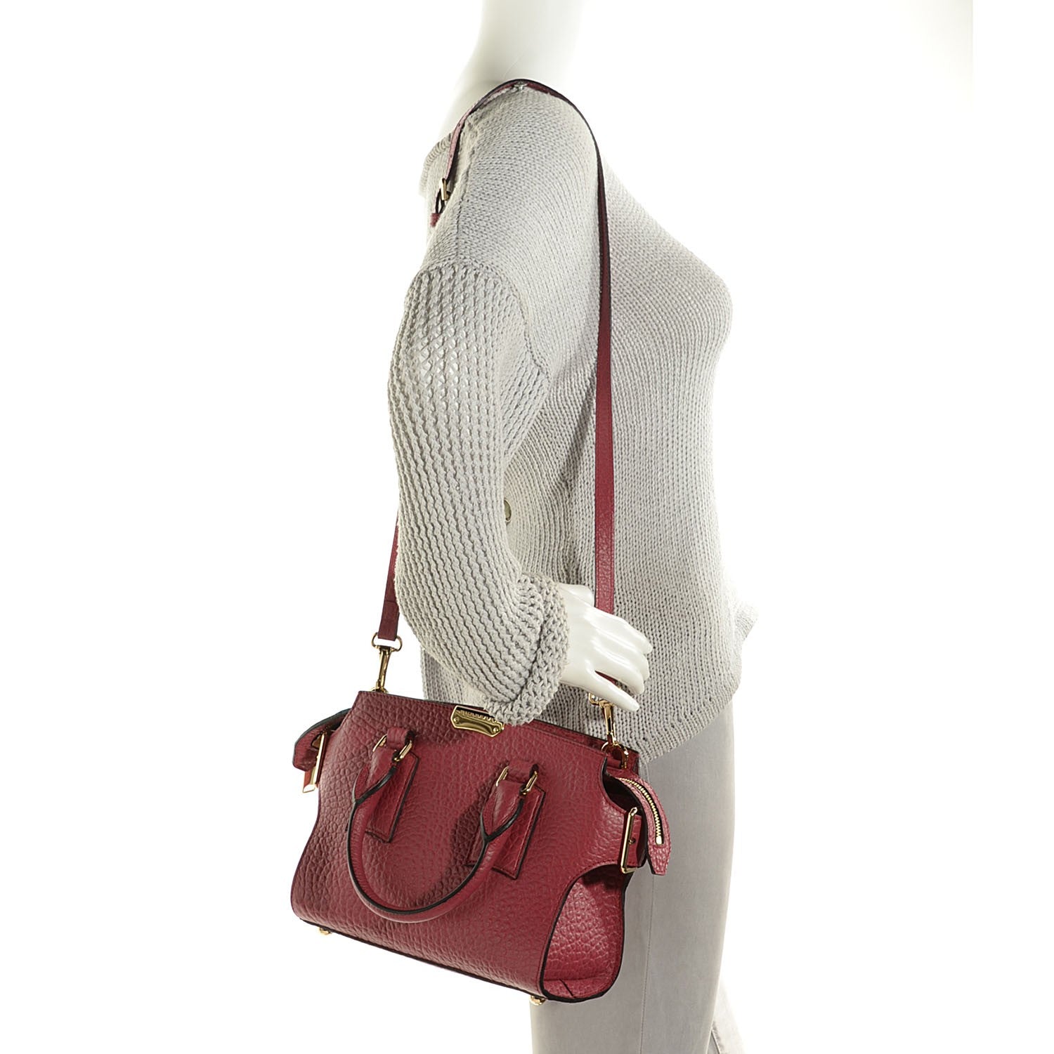 Burberry Signature Grain Small Clifton Bag Peony Rose 2 of 8