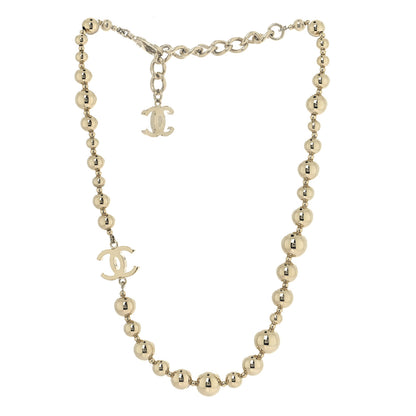Chanel Metal Bead CC Necklace Gold 5 of 7