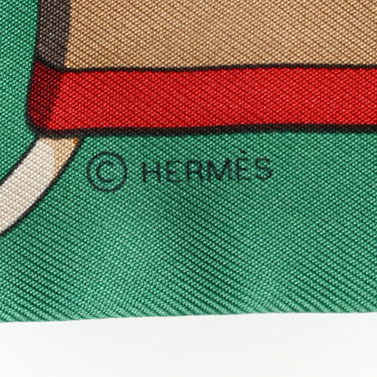 Hermes Silk Grand Tralala Twilly Bleu Ciel Vert 4 of 6