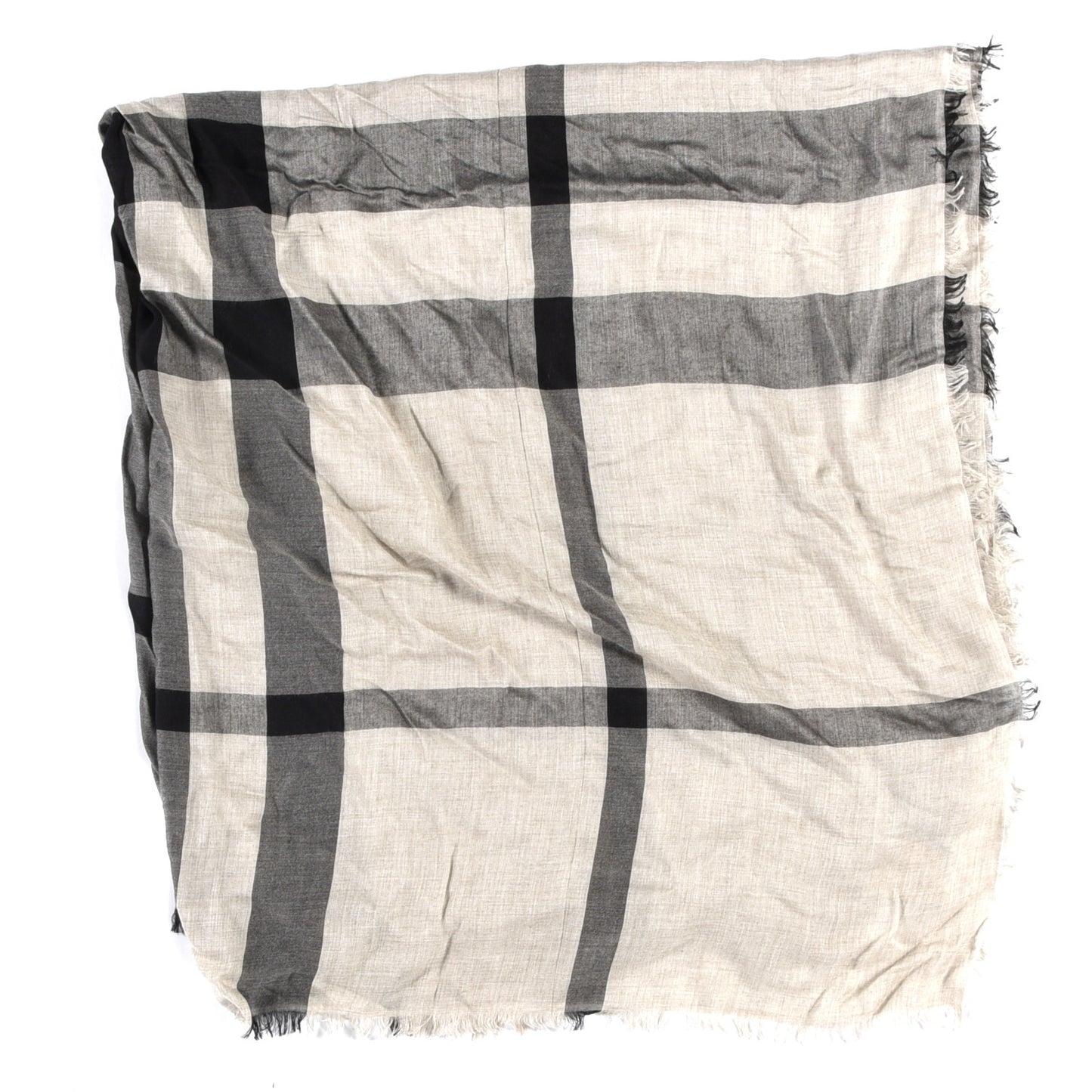 Merino Wool House Check Square Scarf