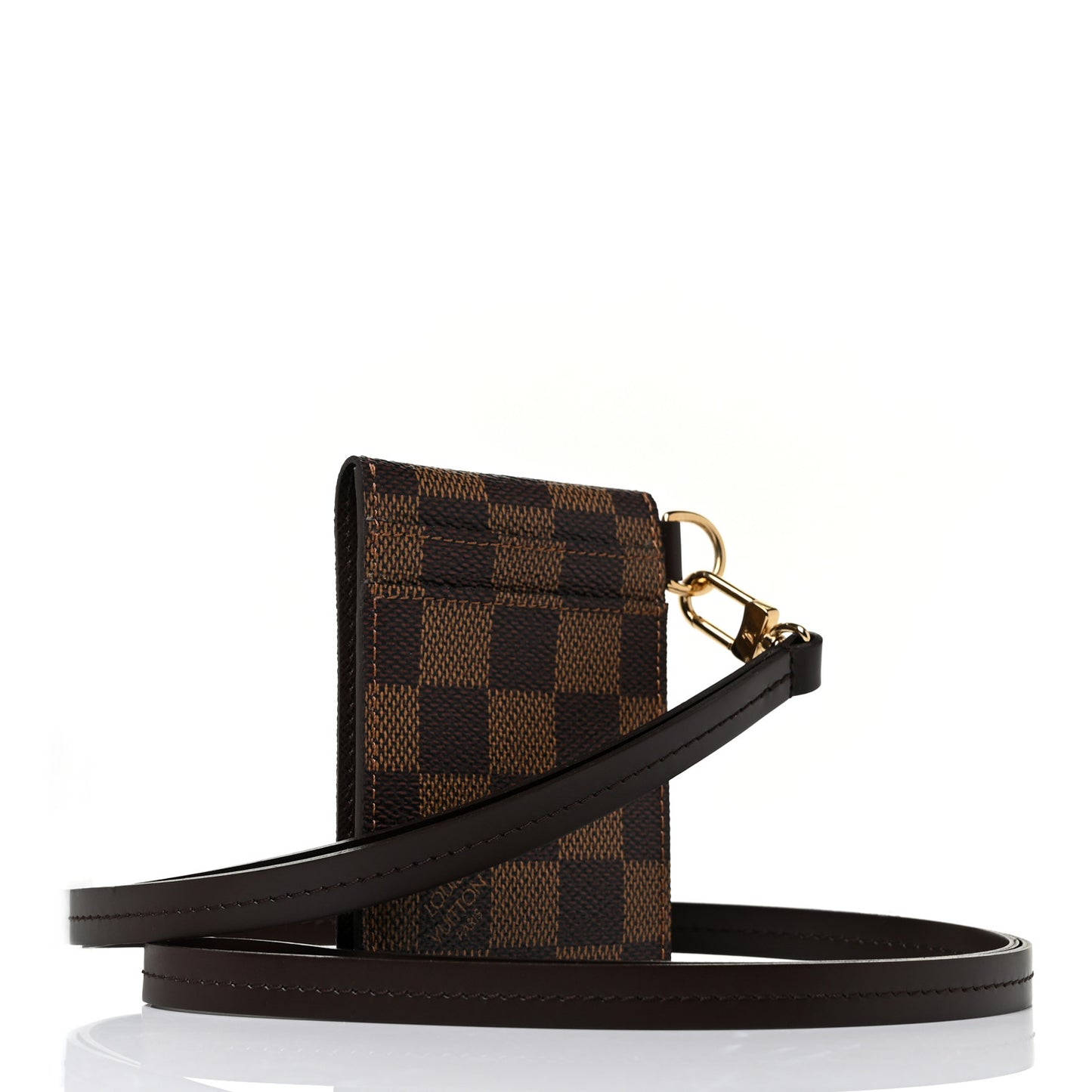 Damier Ebene Porte Carte ID Bandouliere
