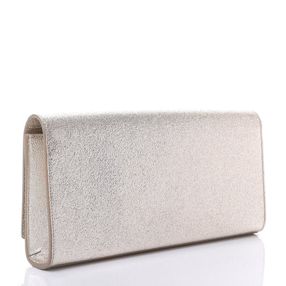 Saint Laurent Textured Metallic Calfskin Classic Monogram Cassandre Clutch Silver 3 of 11