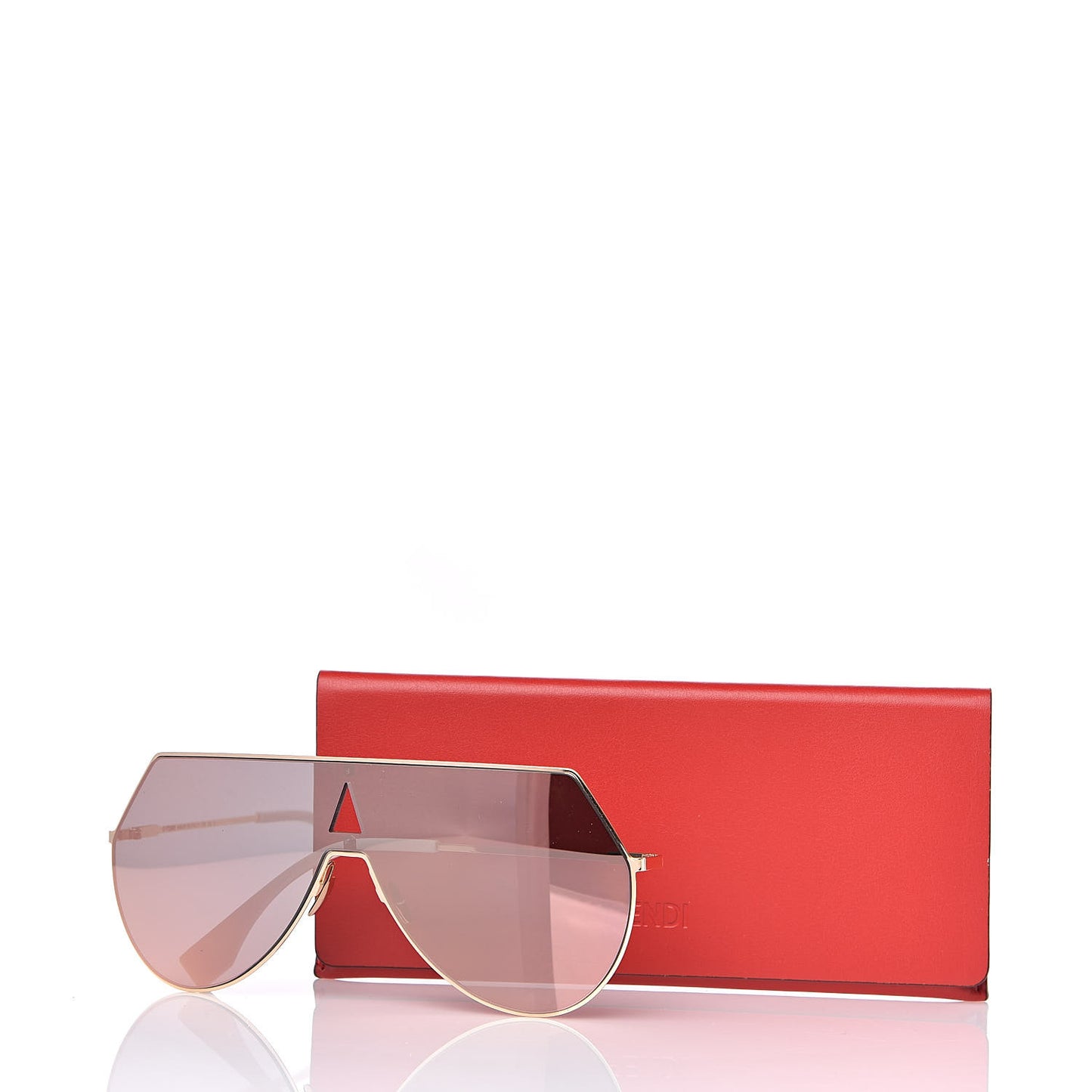 Metal Mirrored Eyeline Sunglasses FF 0193/S Matte Gold