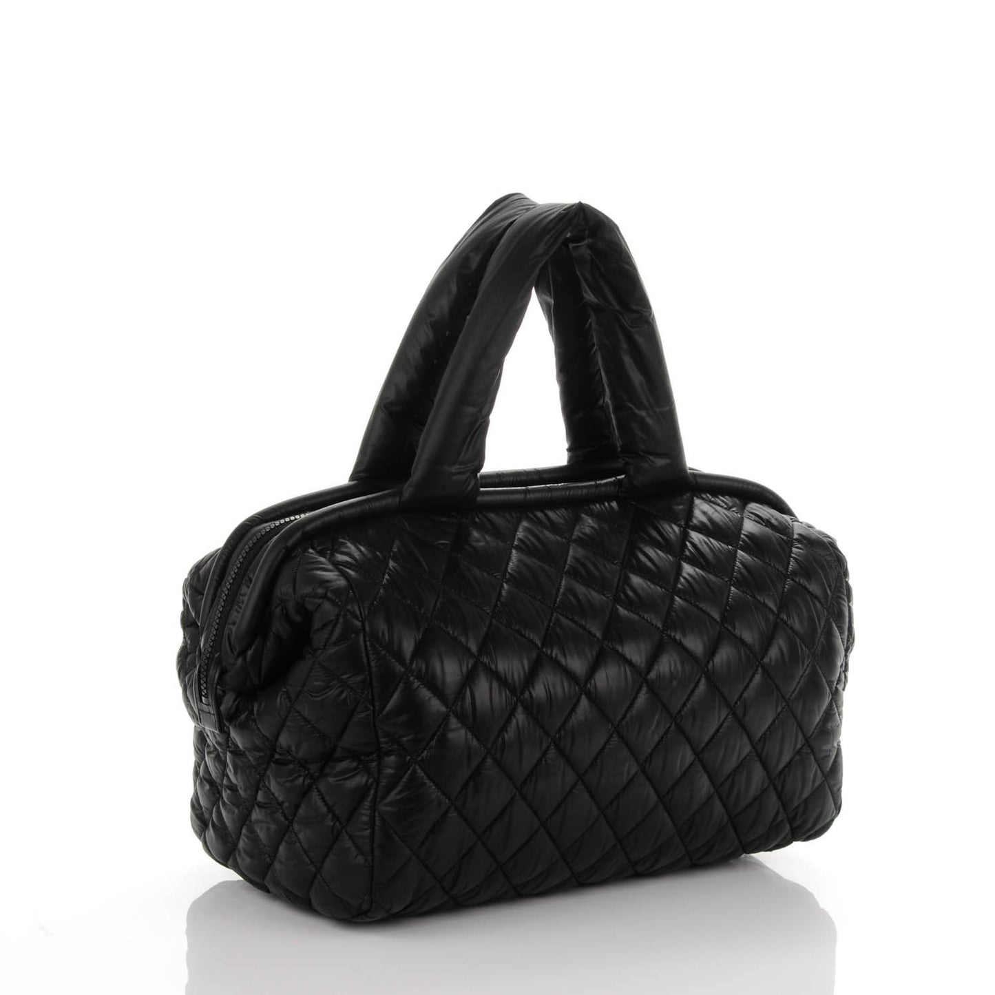 Nylon Quilted Coco Cocoon Bowler Black