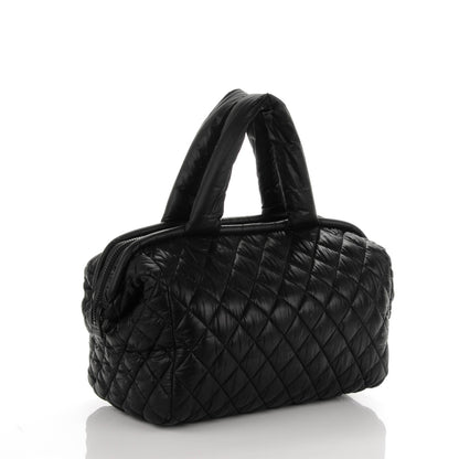 Chanel Nylon Quilted Coco Cocoon Bowler Black 3 of 7