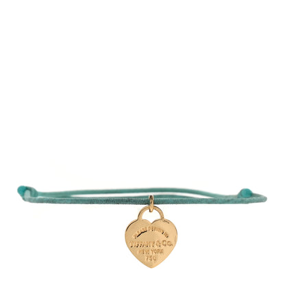 Tiffany 18K Yellow Gold Return to Tiffany Cord Bracelet Blue 1 of 3