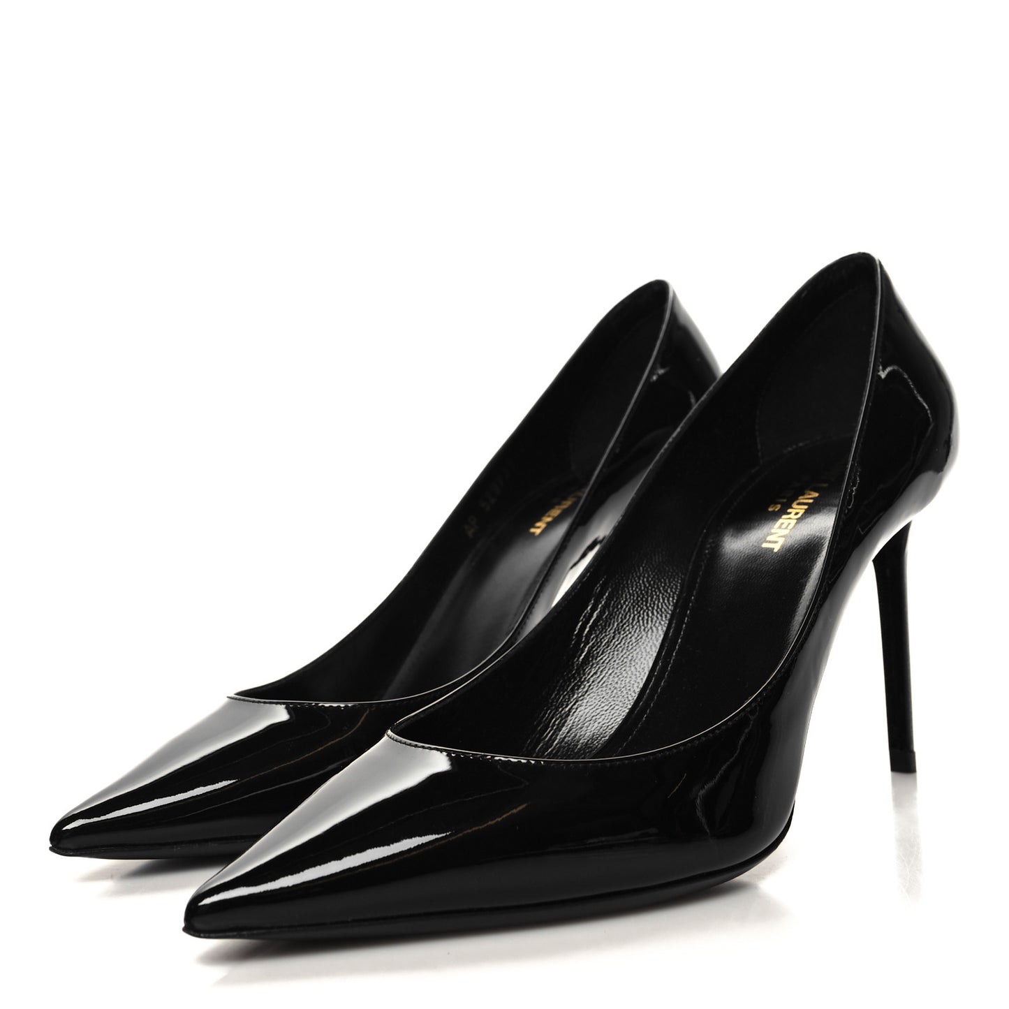 Patent Calfskin Zoe 85 Pump 40 Black