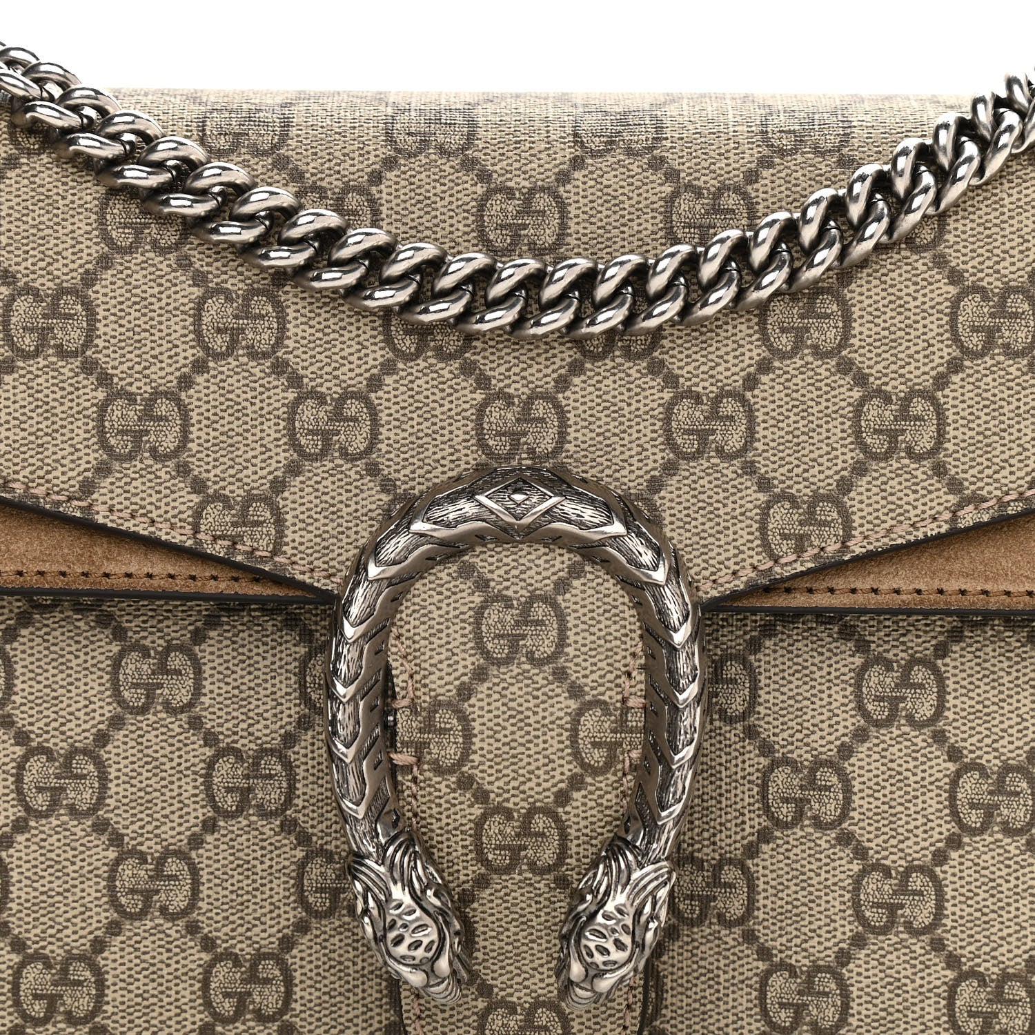 Gucci GG Supreme Monogram Small Dionysus Shoulder Bag Taupe 8 of 11