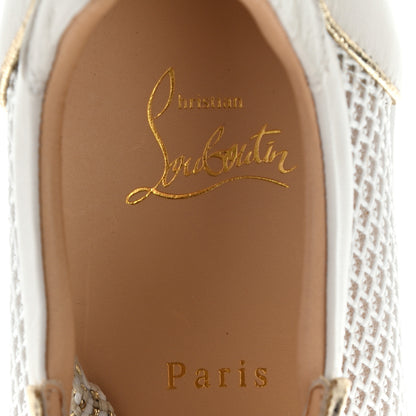 Christian Louboutin Nappa Spikes Womens Vieira Flat Sneakers 39.5 Gold 10 of 14