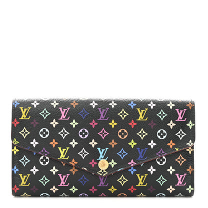 Louis Vuitton Monogram Multicolor Sarah Wallet NM Black Grenade 1 of 7