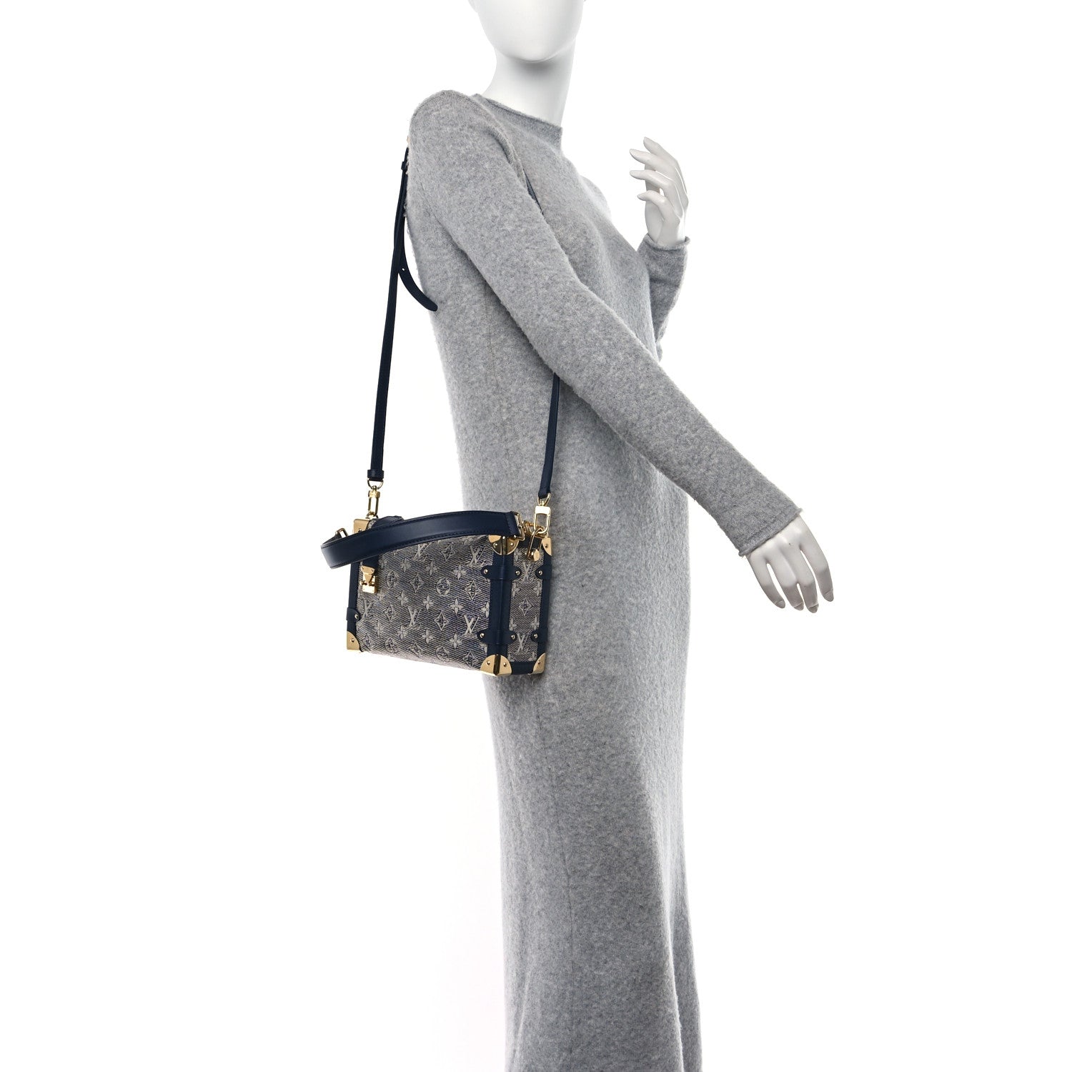 Louis Vuitton Monoglam Side Trunk MM Blue 2 of 9